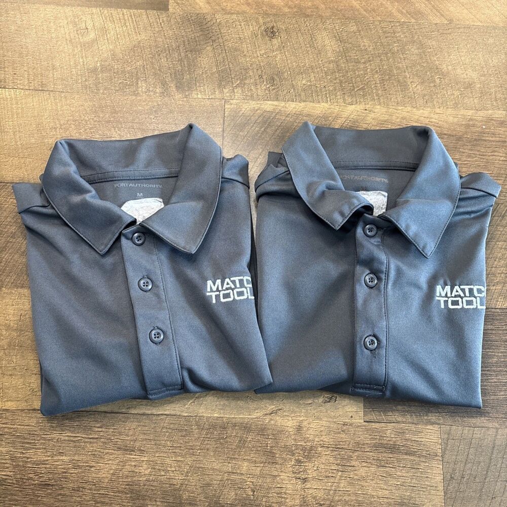 Two Matco Tools Heart Of Dixie #1 GA Gray Polo Shirt Medium